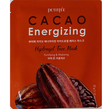 Тонизирующая гидрогелевая маска для лица с какао Petitfee Cacao Energizing Hydrogel Face Mask