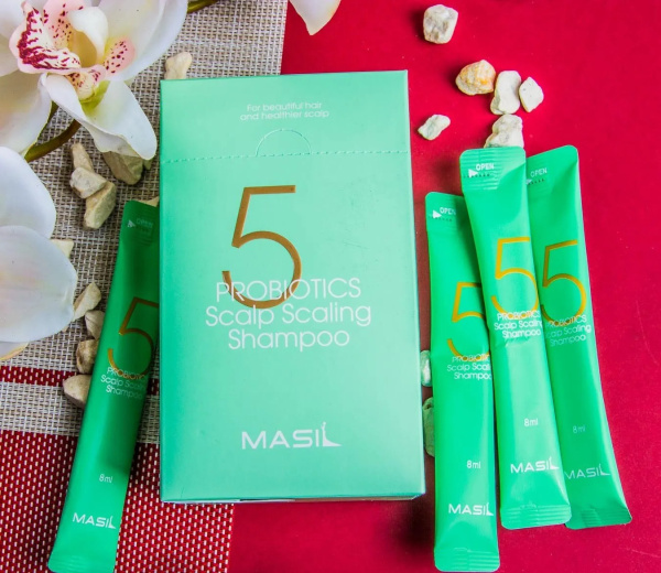 Шампунь глубокоочищающий с пробиотиками Masil 5 Probiotics Scalp Scaling Shampoo 8мл*20шт
